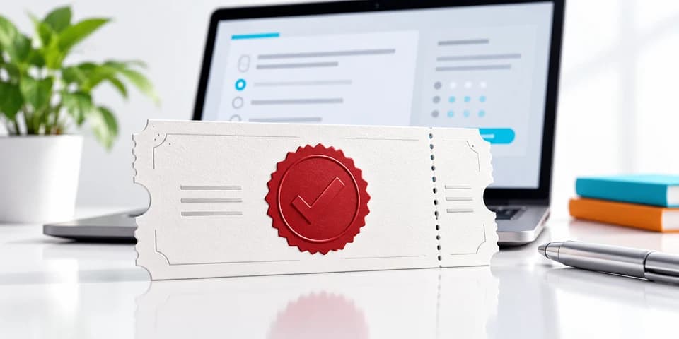 Certification exam voucher illustration