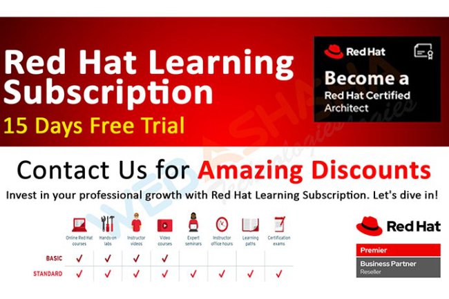 Up to 50% Discount on Red Hat Learning Subscription RHLS Standard LS220 | Basic LS120 | Premium LS520