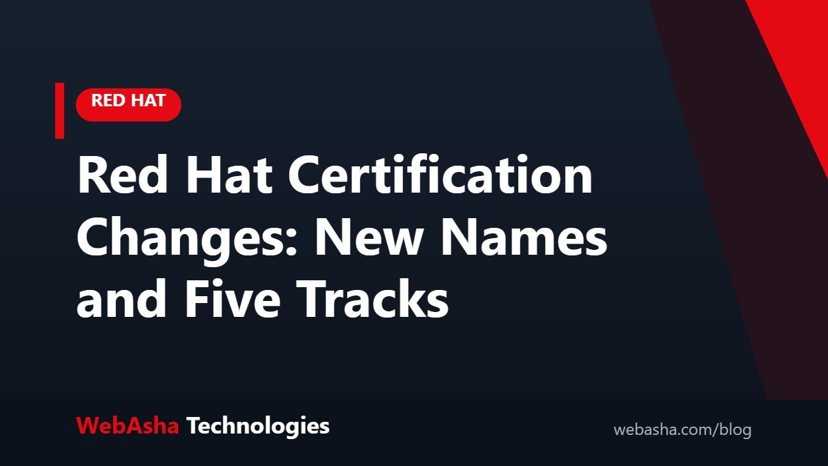 Red Hat certification changes: new names and five tracks