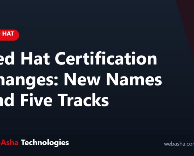 Red Hat certification changes: new names and five tracks