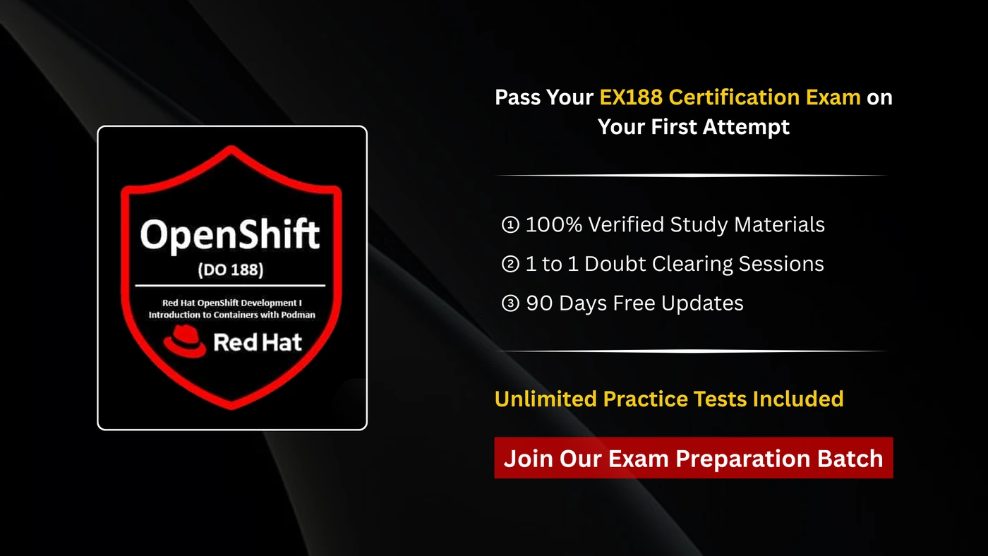 EX188 Red Hat Certified Specialist in Containers