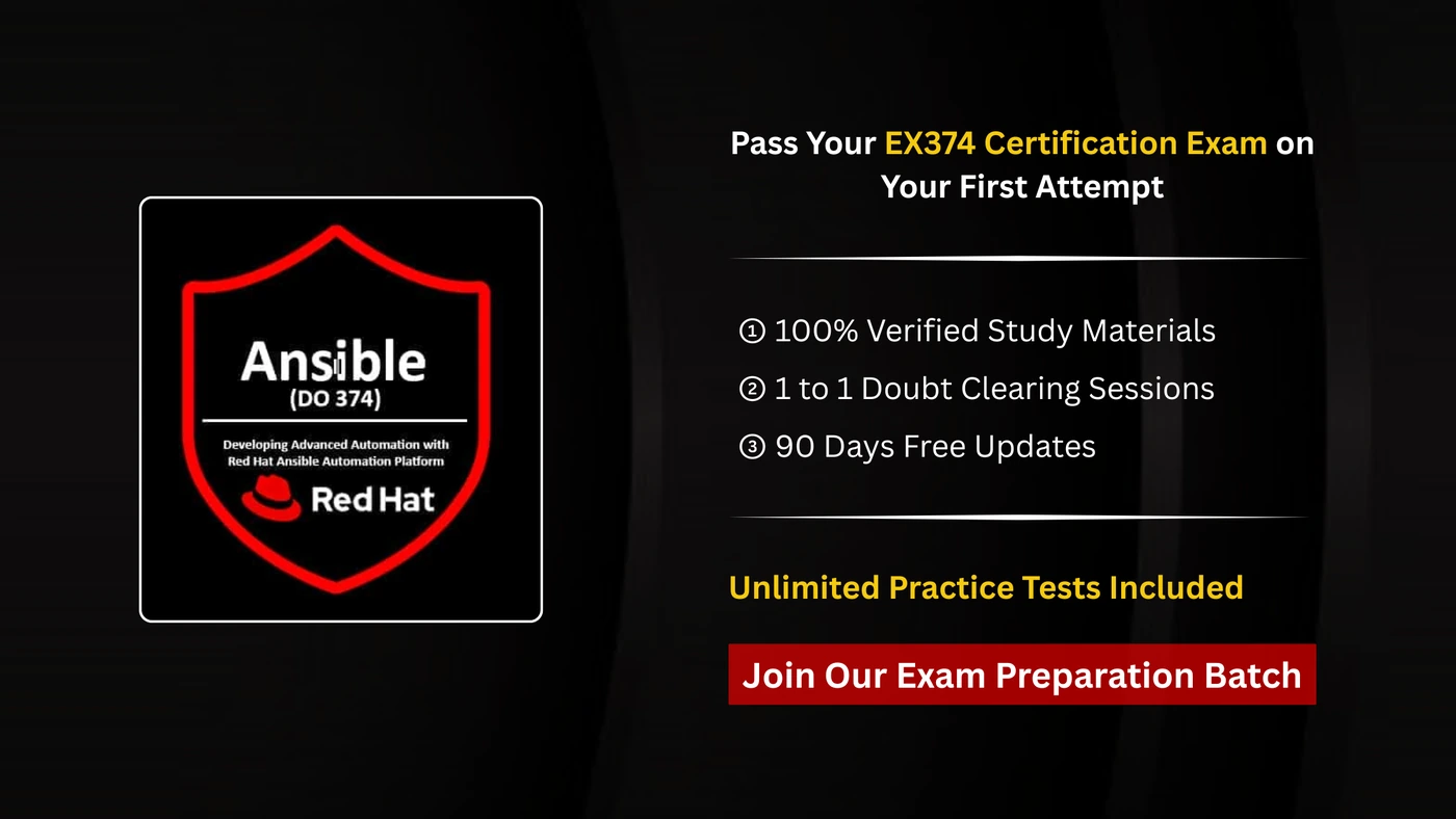 EX374 Red Hat Certified Specialist in Developing Automation with Ansible Automation Platform