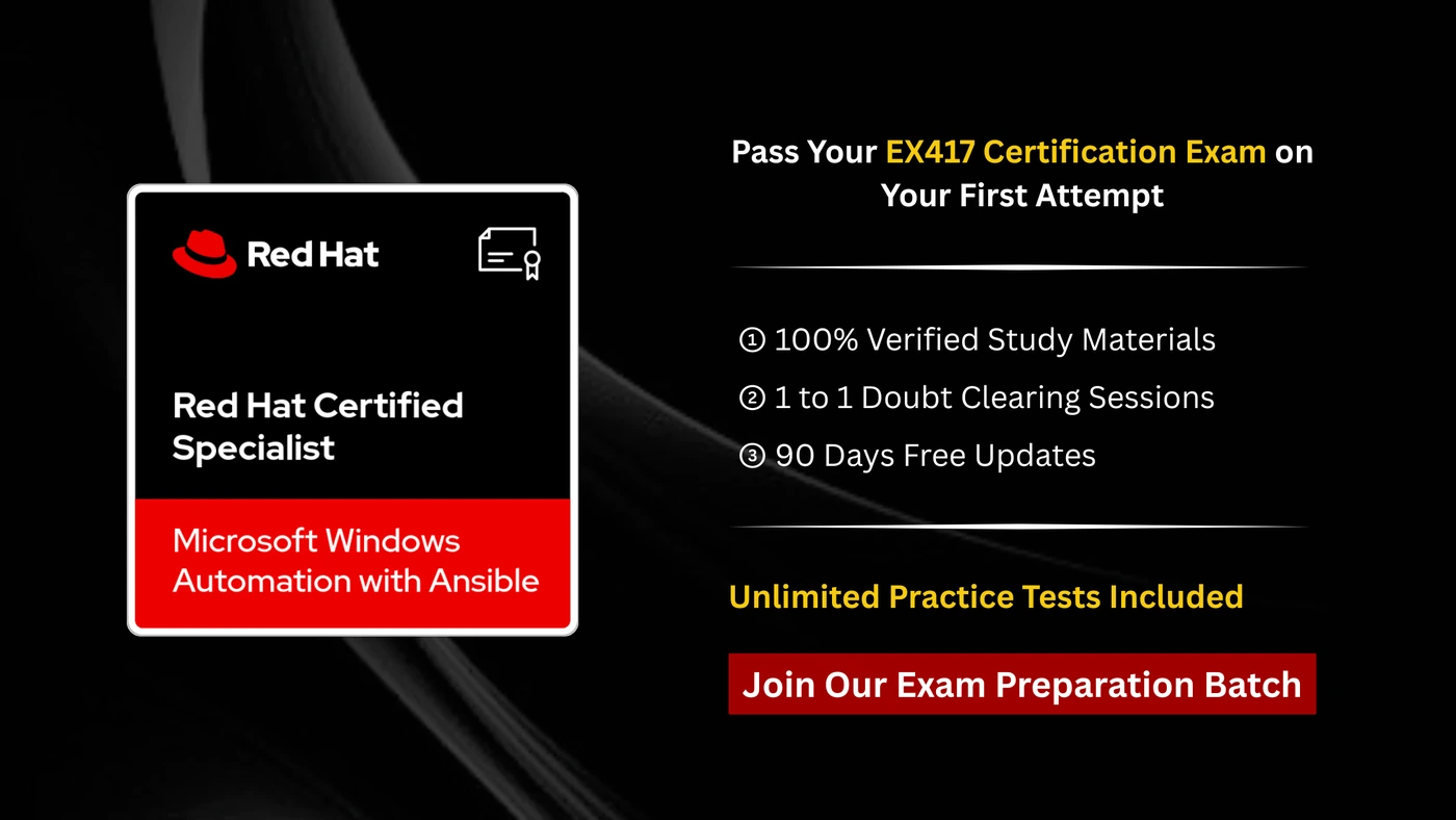 EX417 Red Hat Certified Specialist in Microsoft Windows Automation with Ansible