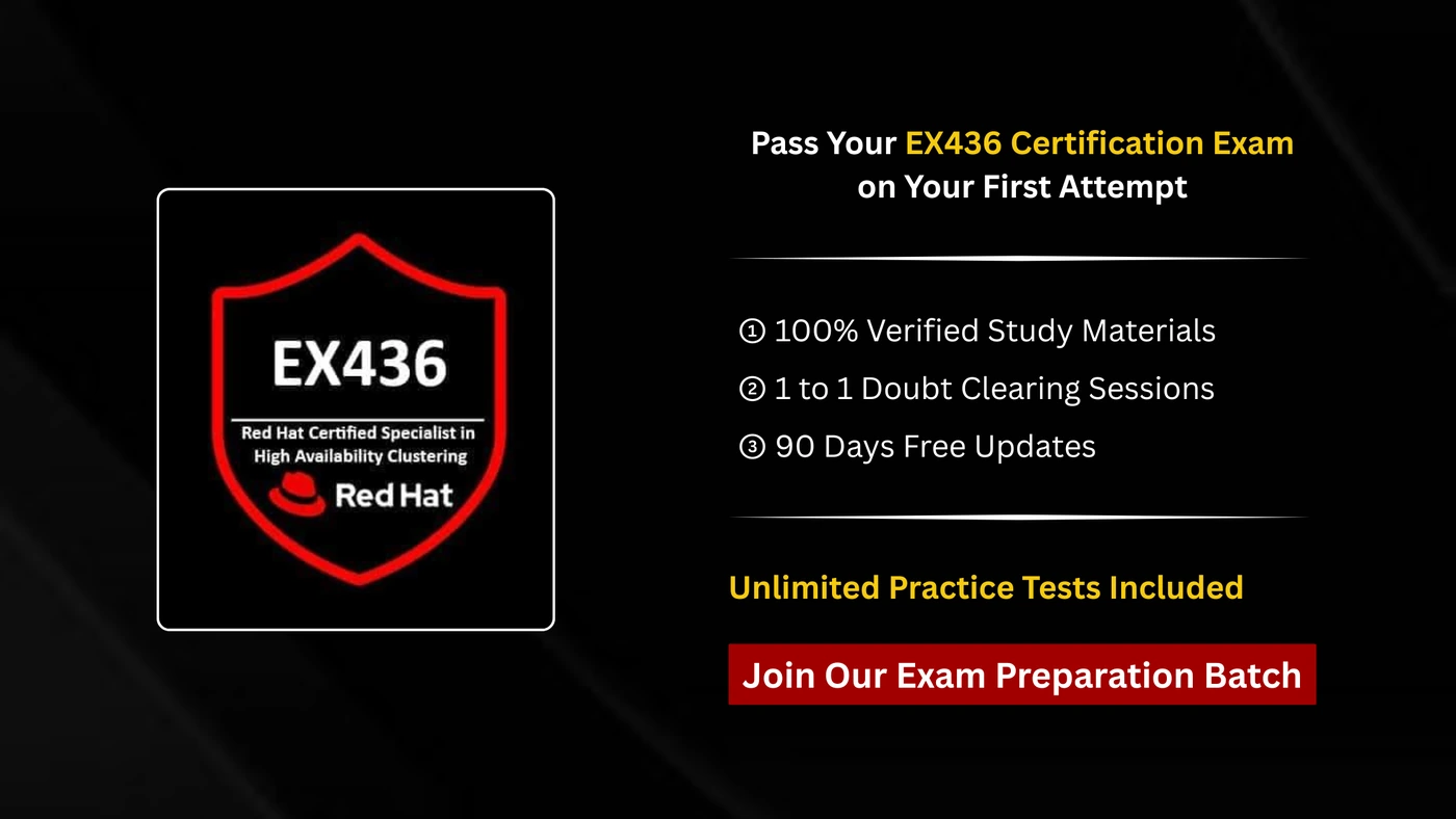 EX436 Red Hat Certified Specialist in High Availability Clustering