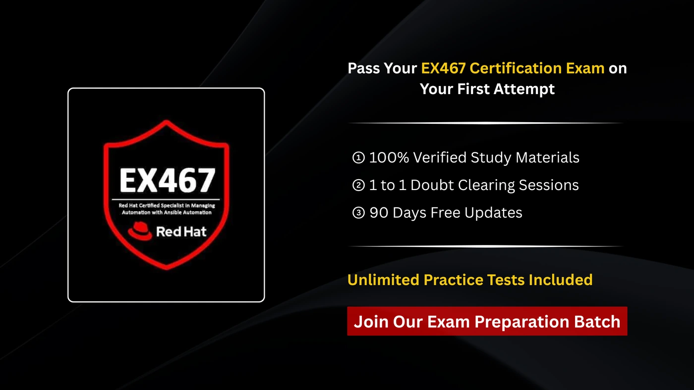EX467 Red Hat Certified Specialist in Managing Automation with Ansible Automation Platform