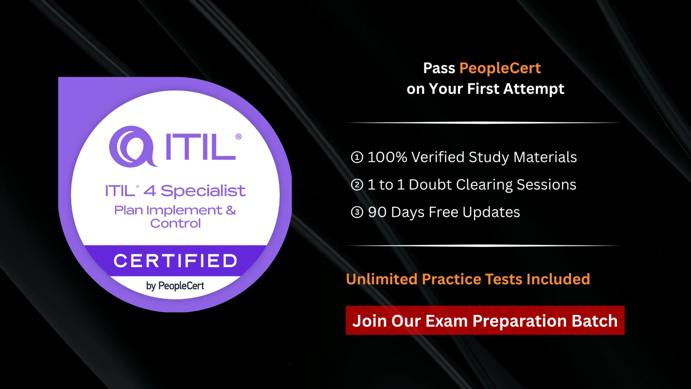 ITIL 4 Specialist: Plan, Implement and Control