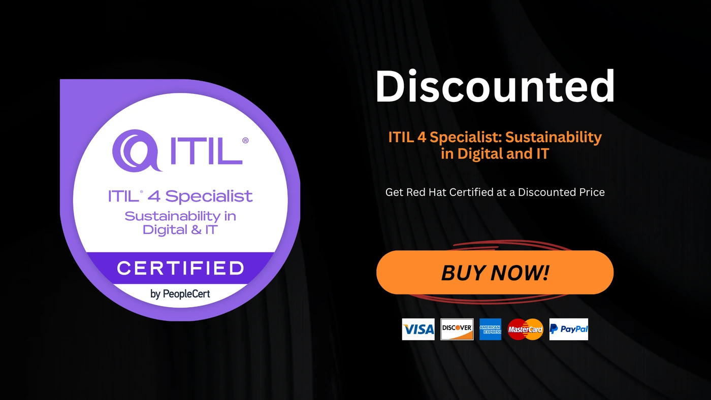 ITIL 4 Specialist: Sustainability in Digital and IT