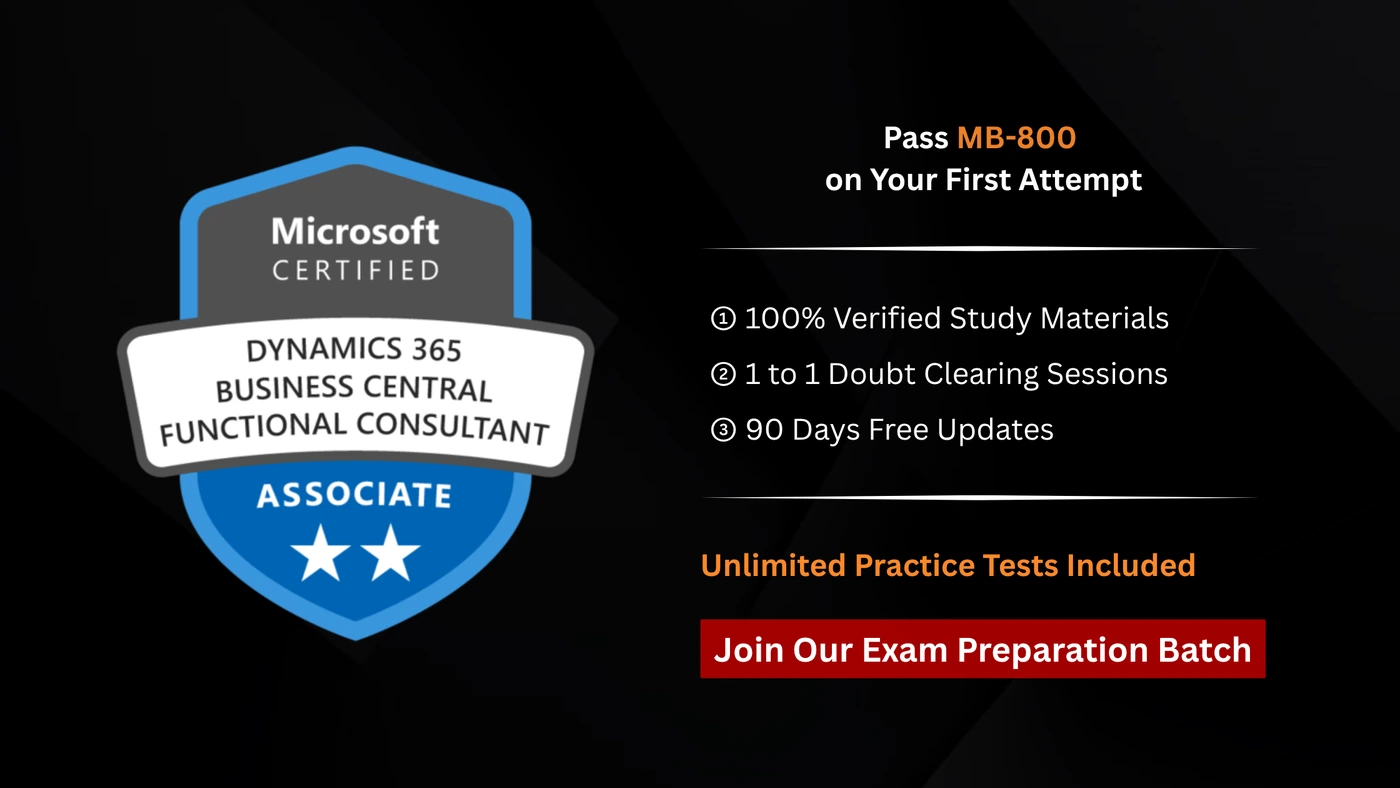 Microsoft Certified: Dynamics 365 Business Central Functional Consultant Associate