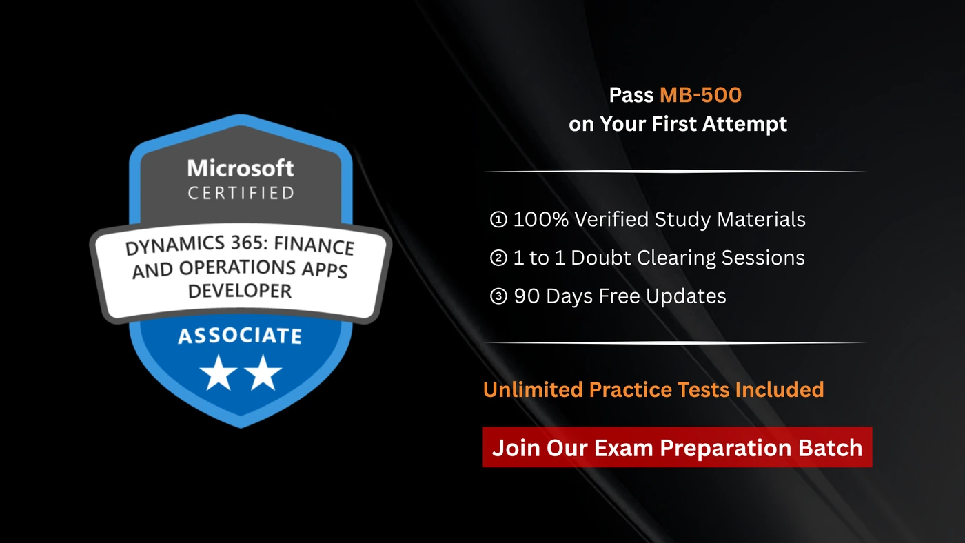 Microsoft Certified: Dynamics 365 Finance and Operations Apps Developer Associate
