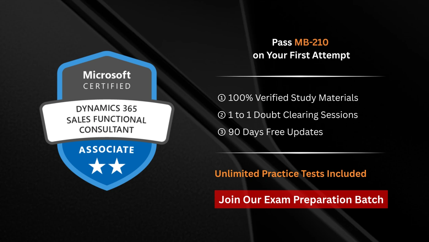 Microsoft Certified: Dynamics 365 Sales Functional Consultant Associate