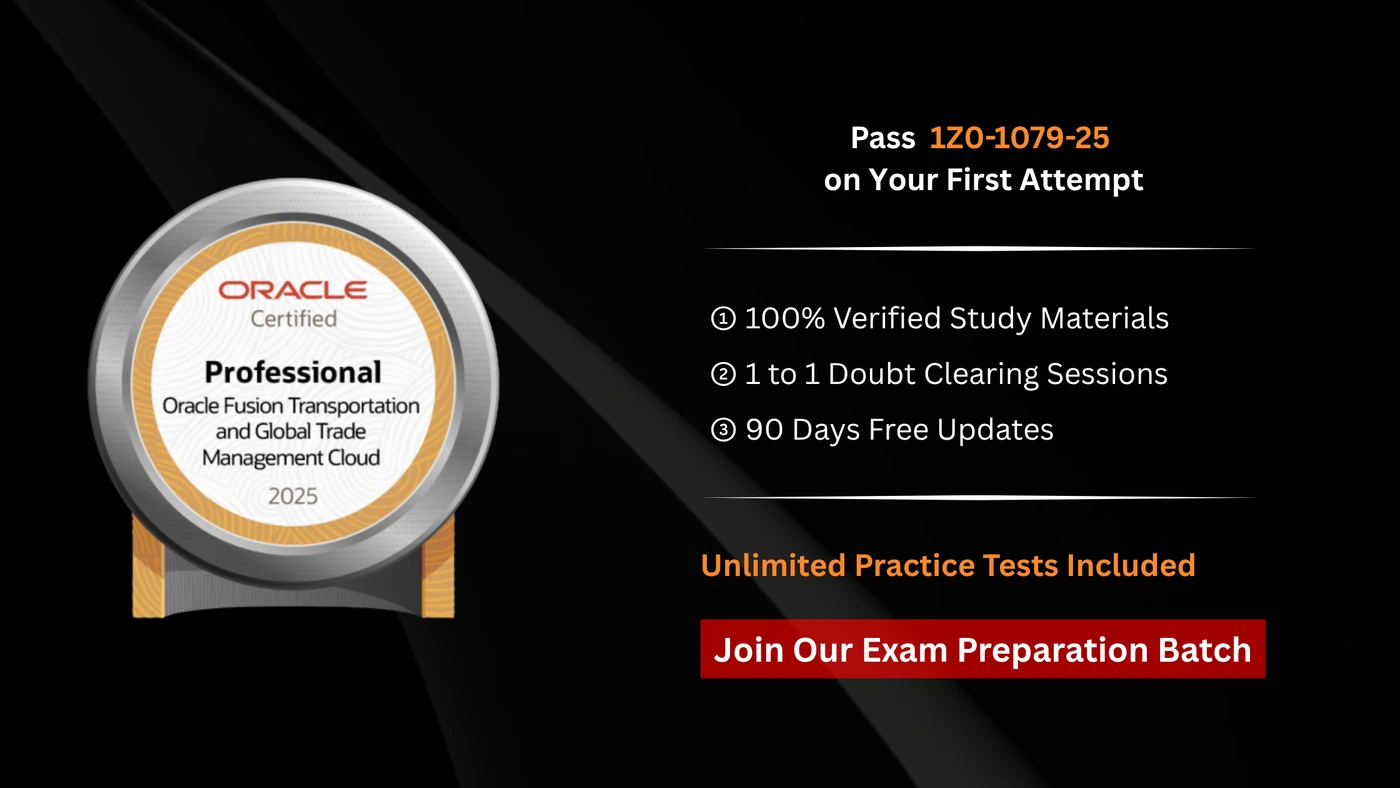 Oracle Transportation and Global Trade Management Cloud 2025 Implementation Professional