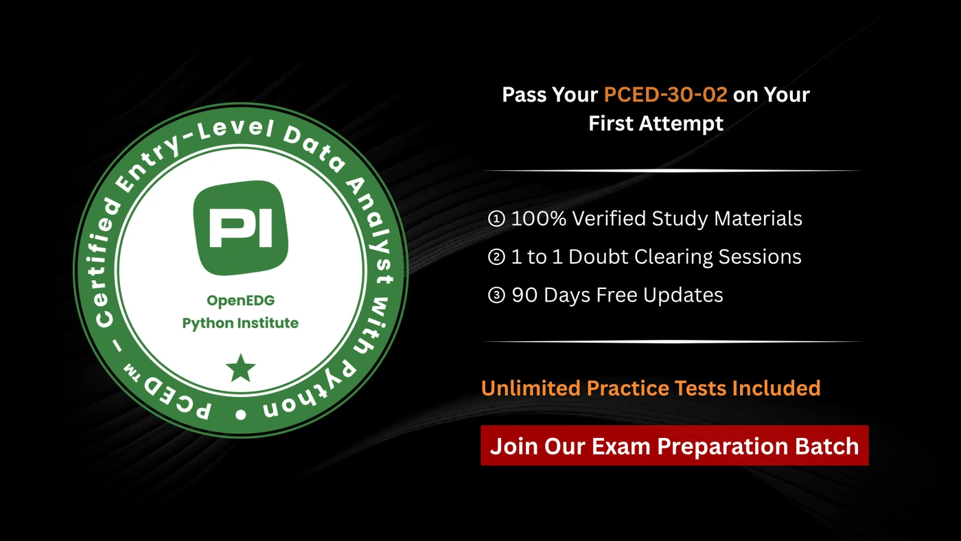 PCED - Certified Entry-Level Data Analyst with Python