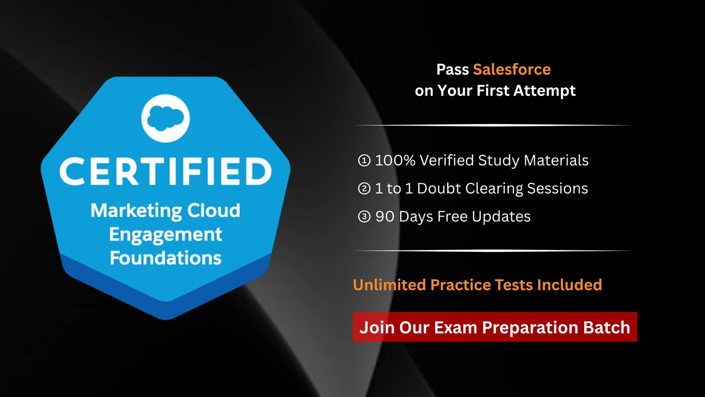Salesforce Certified Marketing Cloud Engagement Foundations