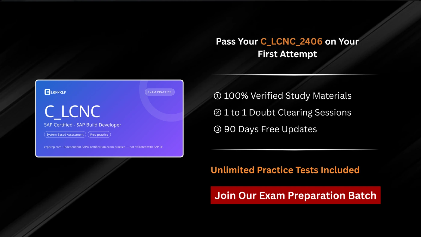 SAP Build Low-Code/No-Code Developer (C_LCNC)