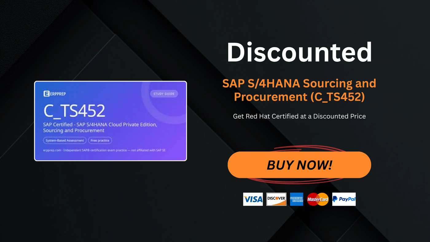 SAP S/4HANA Sourcing and Procurement (C_TS452)