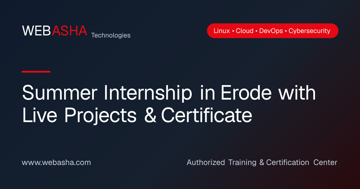 Summer Internship in Erode with Live Projects & Certificate