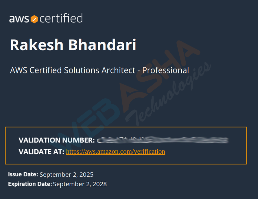 Certified candidate