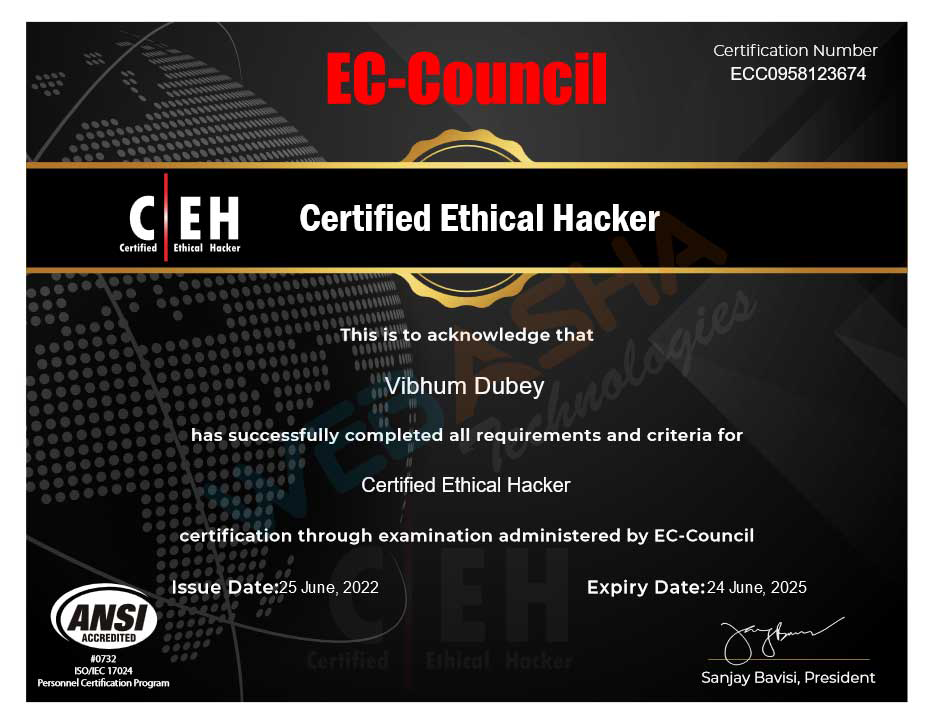 Certified candidate