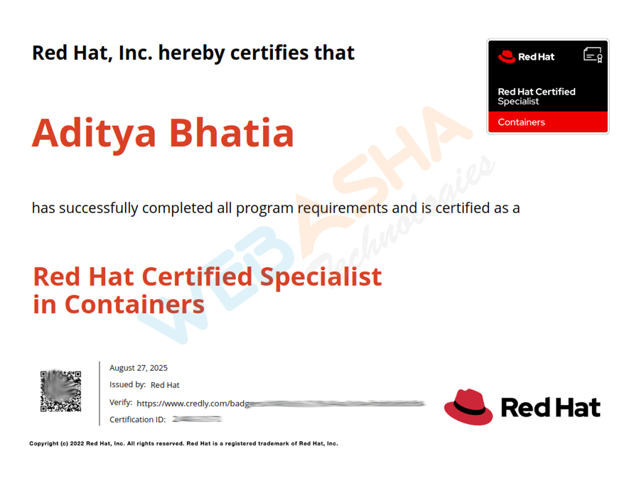 Certified candidate