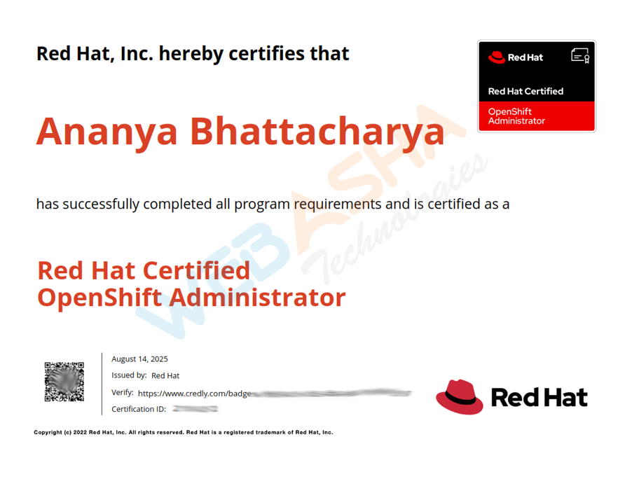Certified candidate