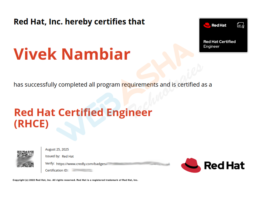 Certified candidate