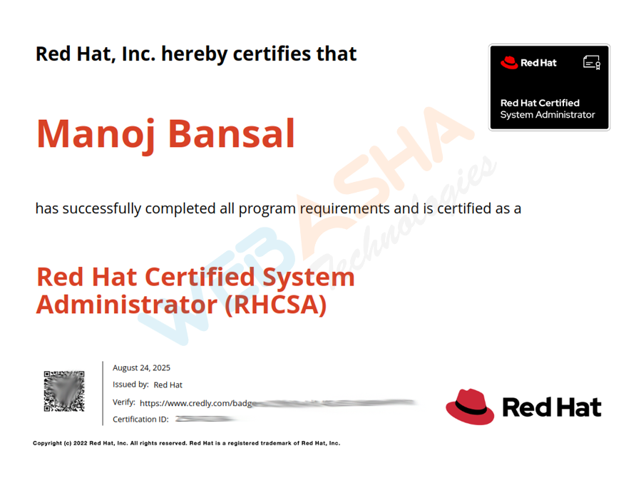 Certified candidate
