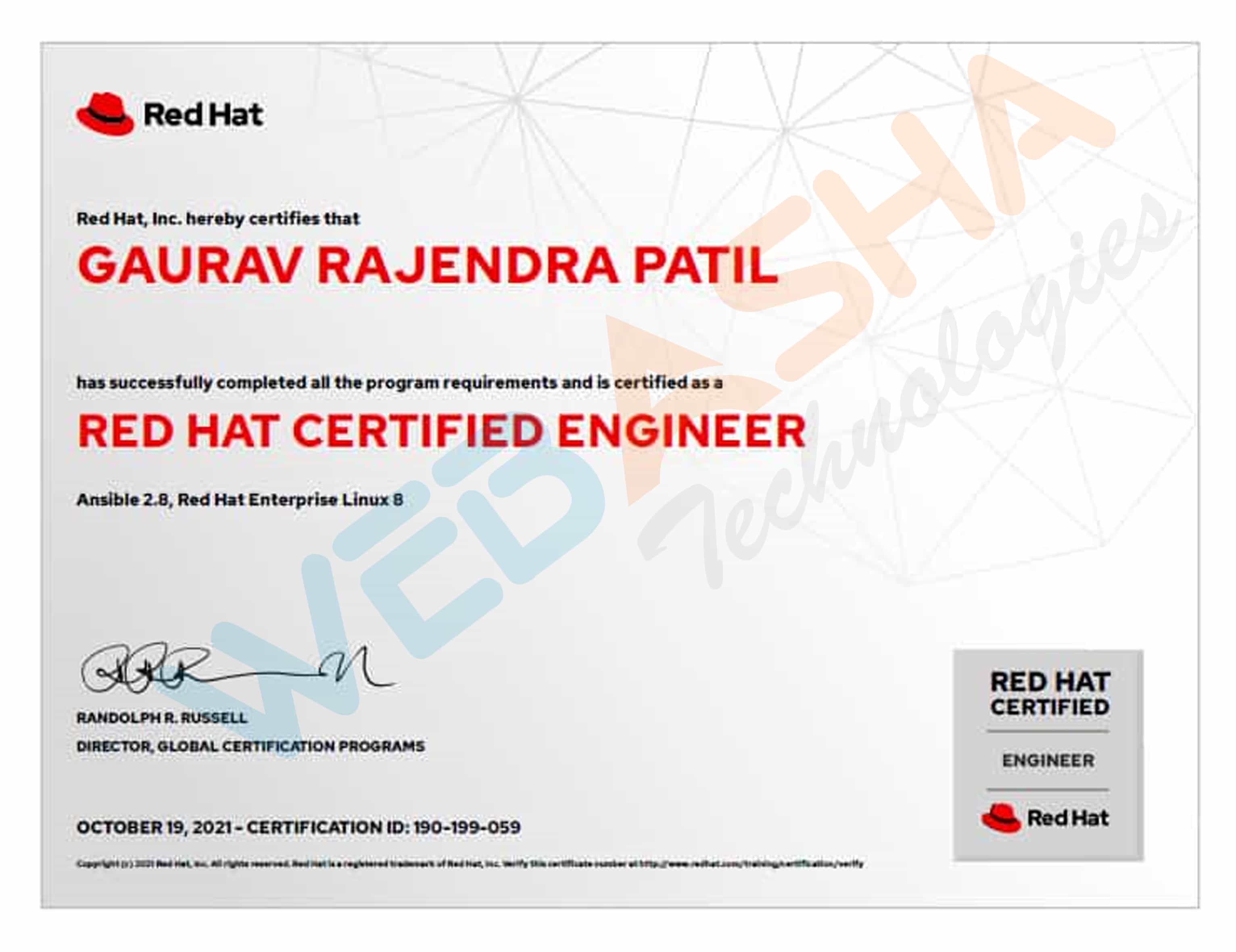 Red hat Certified Engineer RHCE EX294 Training Center in Pune Class