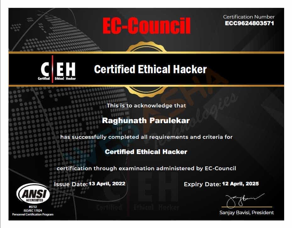 CEHv12 Training Certification