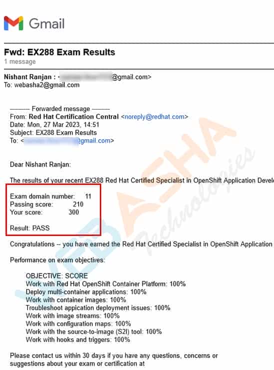 EX288 Red Hat Certified Specialist in OpenShift Application Development